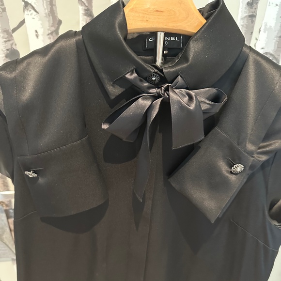 CHANEL Black Women's Button Down Blouse and/or Shirt - Picture 1 of 7